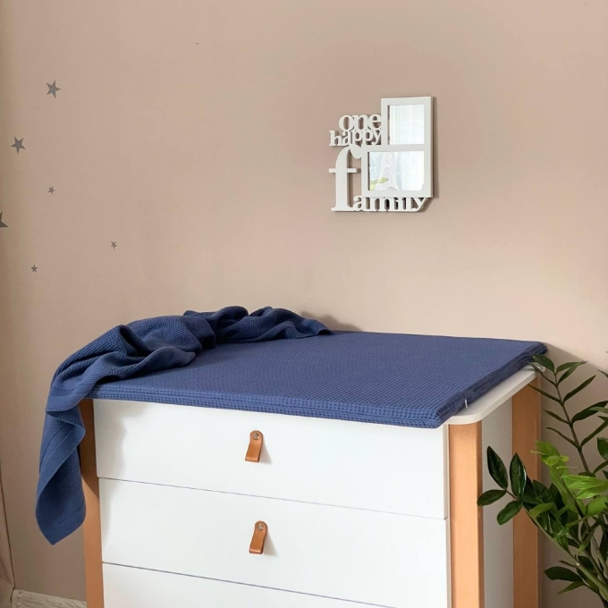 Saltea pentru masa de infasat, albastru inchis, 70×80 cm (2)